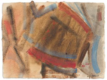 MERTON D. SIMPSON (1928 - 2013) Untitled (Abstract in Brown, Red, and Blue).                                                                     